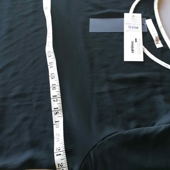 Today's Designer Black with White Trim Blouse - Picture 6 of 8